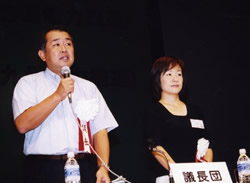 絶妙なるコミュニケーションでスムーズに進行いただいた議長団 眞辺幸博議長(四国) 須藤めぐみ副議長(九州)
